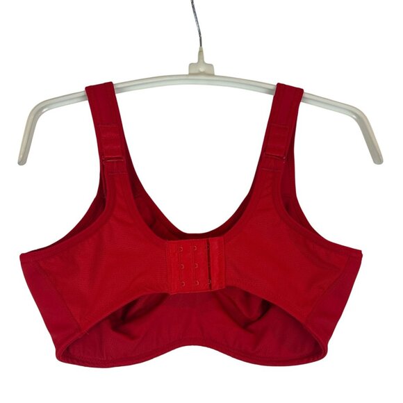 Wacoal Red Underwire Full Coverage Bra 34DD Adjustable Straps - Picture 2 of 8